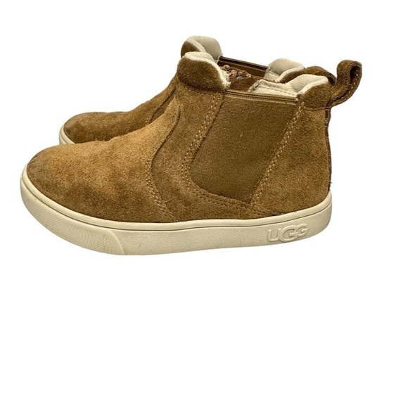 Ugg Kids Hamden II Suede Boots Side Zip Beige Toddler Girls Size 11 - Picture 6 of 15